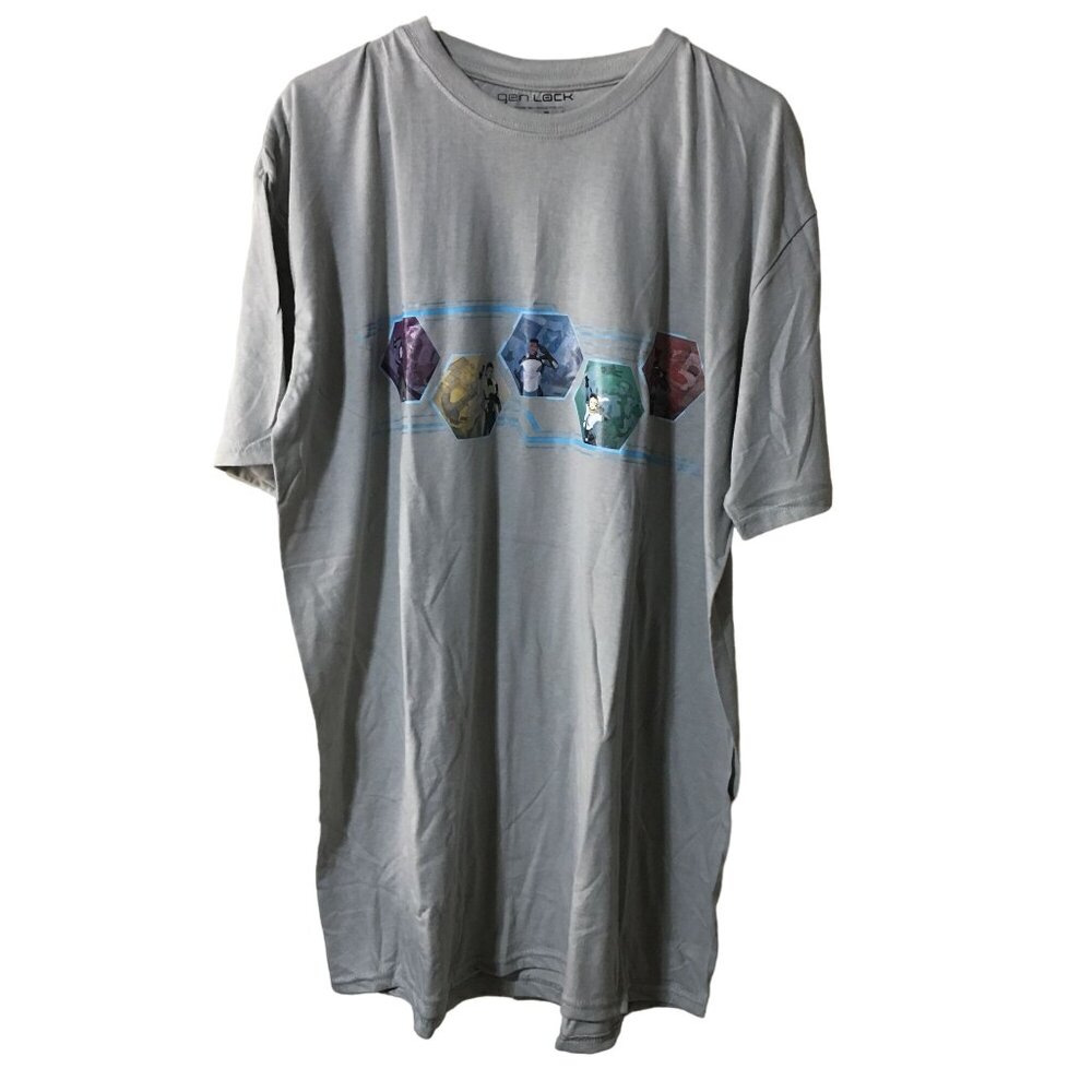 GEN: LOCK ROOSTER TEETH LOOTWEAR EXCLUSIVE GRAY T-SHIRT MENS 3XL